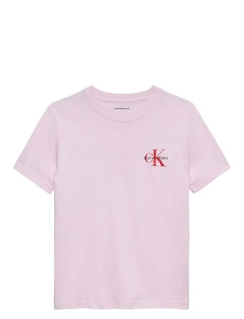 Calvin Klein Chest Monologo Ss T-Shirt - Pink - 152