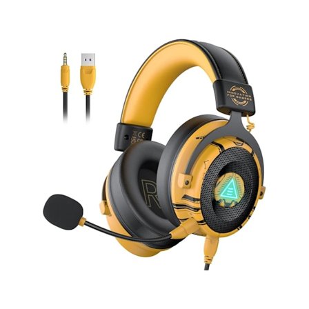 USB Gaming Headset 7.1 Surroundljud 50mm Element Avtagbar Mikrofon Brusreducering för PC PS4/PS5 Xbox One YEMAESRE