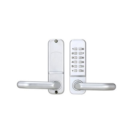 Mekanisk digital passorddør låssett, sølv glidende sving