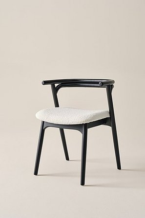 Jotex - Stol Sort/hvid bouclé - TOLLARP - Køb Spisebordsstole & køkkenstole hos Jotex