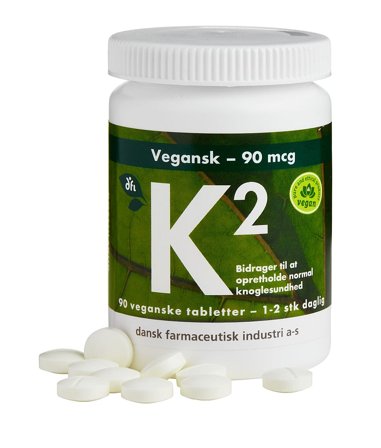 Dansk Farmaceutisk Industri Vitamin K2 90 mcg, Helse & Madvarer, Vitaminer, K-vitamin