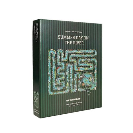 Sommerdag ved floden Puslespil for voksne - 1000 brikker kantdesign Familiepuslespil med udfordrende kantbrikker