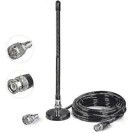 CB-antenne 27mhz CB-antenne Myk piskekabel Magnetfu BNC PL259 Kontakt Antenne Kompatibel Med Cobra Midland Uniden Maxon President Bærbar Ha - Jxlgv