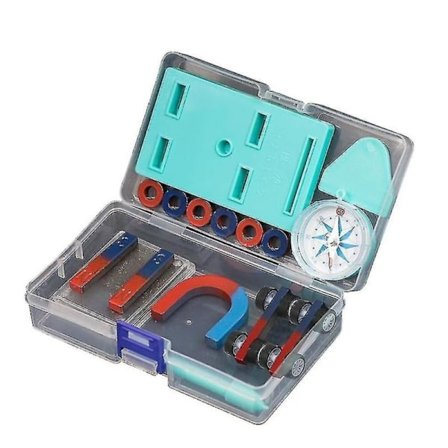 Børnevidenskab Bar Ring Hestesko Kompas Magnet Bilsæt Eksperimentværktøj