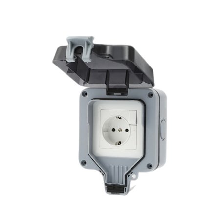 Udendørs stikkontakt (IP66) med kontakt og indikatorlampe