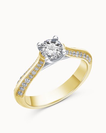 Sidestensring Willow 18K Gultguld Laboratoriedyrked Diamant 0.30 Carat - VANBRUUN