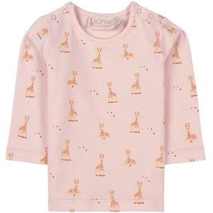 Sophie La Girafe Barely Pink Giraffe Baby T-shirt 3 Months - Tops - 3 months - Pink