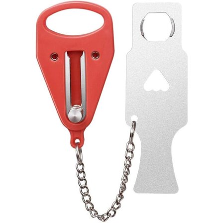 Bærbar dør lås, rejselås, tilføj ekstra lås for ekstra sikkerhed og pri