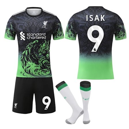 25-26 Liverpool Grønn Fugl Special Edition fotballdrakt Nr. 9 Isak