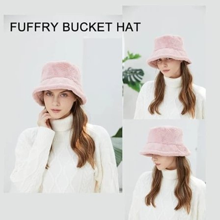【PP】Blød og varm bucket hat til damer, vinter