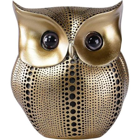 Ugglastatydekor för hemmet, appliceras på bokhylla TV-bänk Öppen spis Mantel Fönsterbräda Nattduksbord Bord Badrumsdekoration, Djurskulptur 