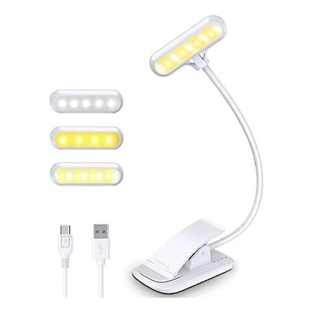 Læselampe Bogklemme, 9 Led Klemmelampe Med 3 Farvetemperatur