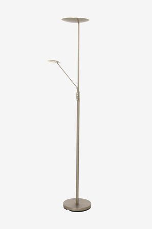 Aneta Lighting - Uplight Cadiz/teräs - Harmaa - Lattiavalaisimet - - Homeroom