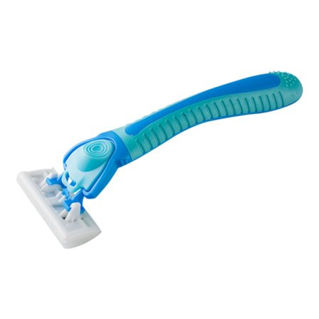 Barberskraber med udskiftelige blade i en smart opbevaringsboks - Blå