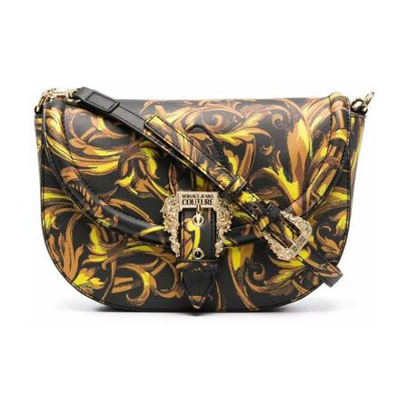 Versace Jeans Couture, Baroque Regalia Shoulder Bag Czarny, Kobieta, Rozmiar: ONE Size