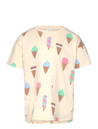 Top Ss Icecream Tops T-Kortærmet Skjorte Beige Lindex