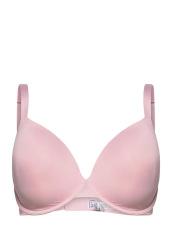 Lightly Lined Demi Lingerie Bras & Tops Padded Bras Rosa Calvin Klein