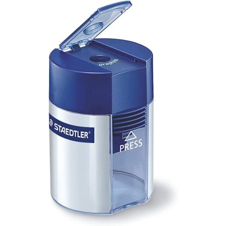 Blyantspidser, metal, med cylindrisk beholder, til standardblyant 511 001