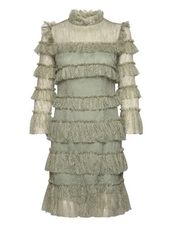 Malina | Carmine Frill Lace Mini Dress | S