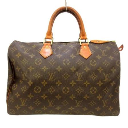 Louis Vuitton Vintage, Pre-owned Speedy 35 Monogram Handbag Bruin, Dames, Maat:ONE Size