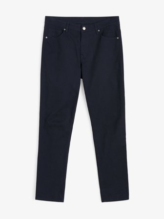 Navy Blue Trousers Slim Fit