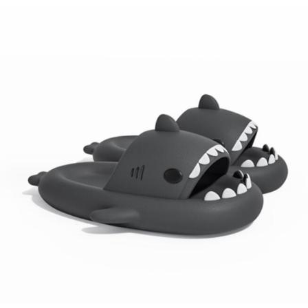 Unisex tofflor i Shark Form Tjocklek Dark Gray 40-41