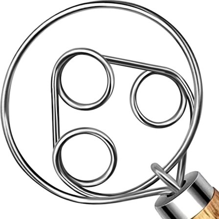 Dejpisker i Rustfrit Stål - Dansk Stil - Brøddej Håndmixer med Træhåndtag - Køkkenbageredskaber