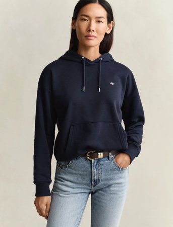 GANT Shield Hoodie - Navy - M