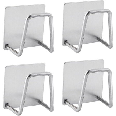 4-dörrars påse - kök självhäftande svamp rostfritt stål