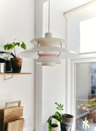 PH 5 taklampe Ø50 - moderne hvit