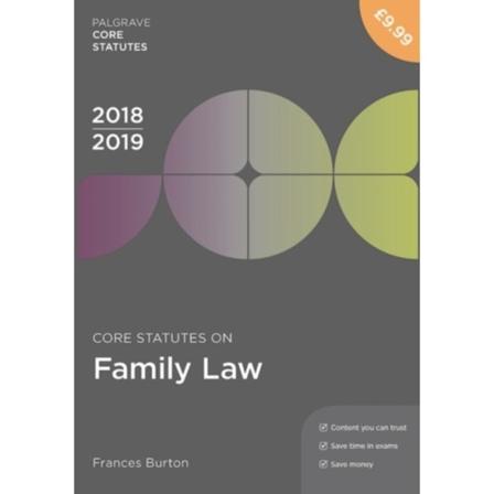 Core Statutes on Family Law 2018-19 (häftad, eng)