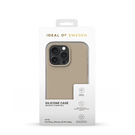 Silicone Case MagSafe iPhone 15 Pro Max Perfect Beige