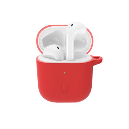 Realme Buds Air Neo silikonikotelo soljella - Punainen