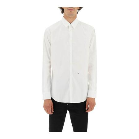 Dsquared2, Shirts Wit, Heren, Maat:M,Cotton,print