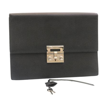 Salvatore Ferragamo Pre-owned, Clutch bag Zwart, Dames, Maat:ONE Size,leer
