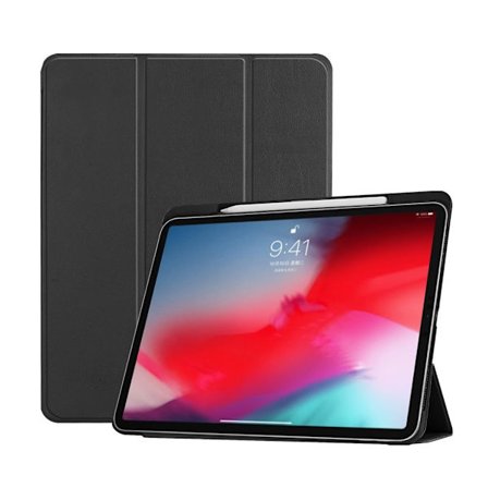iPad Pro 11 inch (2018) triangel vikbart syntetläder skydssfodral - Svart