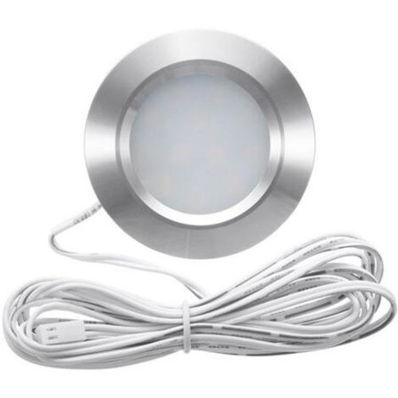 Forsenket 12LED RV Båt Forsenket Taklampe 12V Led Lys Rund Form Ultra-Tynn Bobil Interiørbelysning Liten Downlight med Kabel - Varm Hvit