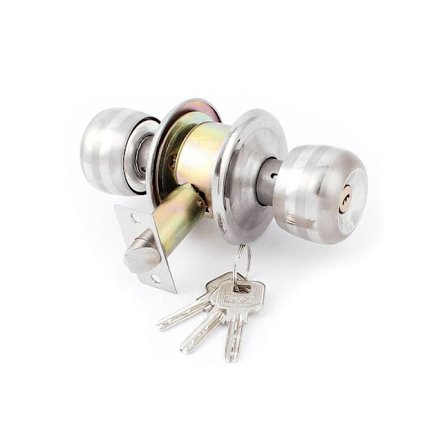Soverum Badeværelse Rund Knaphåndtag Dørhåndtag Lås Hardware med Nøgle