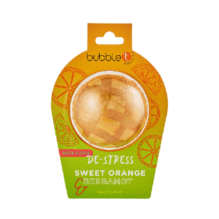 BubbleT De-stress Sweet Orange & Bergamot Bath Fizzer Bad dusch Unisex 150 G