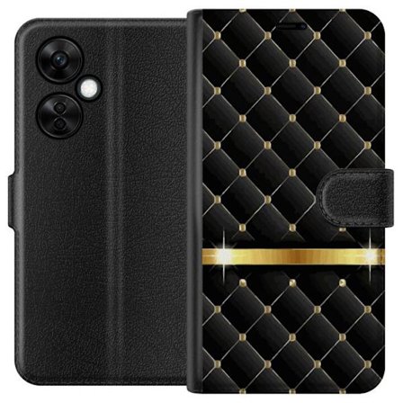 Kompatibel Tegnebogsetui til OnePlus Nord CE 3 Lite Syede mønster med gulddetaljer
