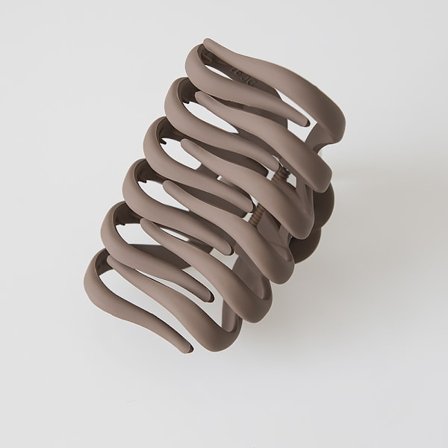 2 st ljusa kaffefärgade frostade matta stora hajklämmor åtta klor bläckfiskhårnål hårklämma hårscraping frisyr