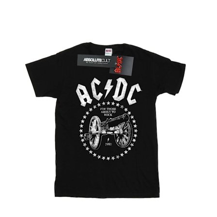 AC/DC Boys We Salute You Cannon T-shirt 9-11 år Svart