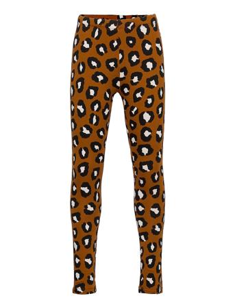 Leggings Leo Aop Brusched Insi Brown Lindex