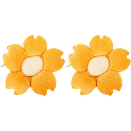 Kukanmuotoinen istuintyyny, auringonkukkainen tyyny pehmeä ruokailutilan puutarhatuolin tyyny 17 tuumaa (sininen keltainen) 2 kpl