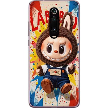 Xiaomi Mi 9T Pro Gennemsigtig cover Farverig figur i kaninkostume med fjollede udtryk og tegneserie baggrund, der giver en energisk og legesyg popkul