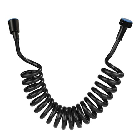 Teleskopisk bruseslange, badeværelse spiral fleksibel bruseslange til toiletarmatur, bidet sprøjte, håndbruser, vask armatur bruser -3M (sort)