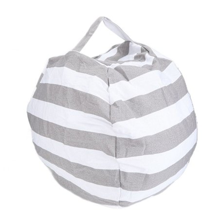 Sittpuff förvaring stol gosedjur förvaringsväska bönpåseöverdrag med handtag dragkedja för barn småbarn