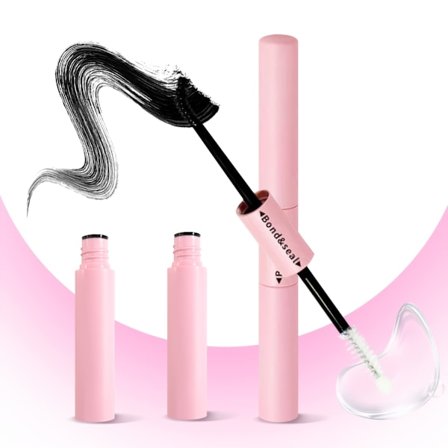 Nybörjarset med dubbla lim pincetter och falska ögonfransdekaler, kompatibla med alla typer av falska ögonfransar.