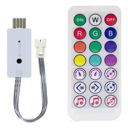 DC5V SP620E USB Bluetooth Musik Pixel Controller RF Fjärrkontroll för WS2812 RGB LED Strip Light Tape