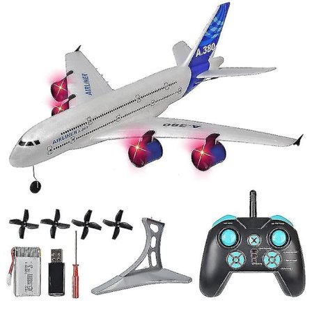 A380 Rc Fly B747 Flymodell Rc Fast Vinge 3ch 2.4g Fjernkontroll Fly RTF Leke -hg